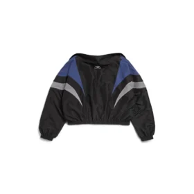 Jachetă de trening cu umerii goi 3B Sports Icon „Negru-Albastru” 790756TMO101000