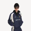 Jachetă de trening de fotbal pentru bărbați, albastru marin