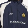 Jachetă de trening de fotbal pentru bărbați, albastru marin