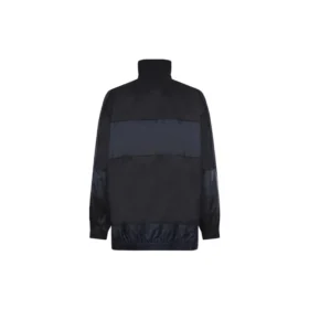 Jachetă de vânt BB din nailon patchwork cu fermoar complet „Navy Black” 623019TIO544100 Jachetă de vânt BB din nailon patchwork cu fermoar complet „Navy Black” 623019TIO544100