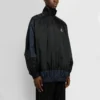 Jachetă de vânt BB din nailon patchwork cu fermoar complet „Navy Black” 623019TIO544100