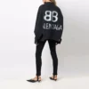 Jachetă din denim BB cu efect de spray, croială largă „Dark Grey White” 678354TIWA21440