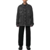 Jachetă din denim căptușită Mirror „Gri închis” 735744TBP471270