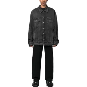 Jachetă din denim căptușită Mirror „Gri închis” 735744TBP471270 Jachetă din denim căptușită Mirror „Gri închis” 735744TBP471270