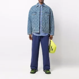 Jachetă din denim căptușită, oversized „Albastru” 646923TDW154762