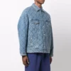 Jachetă din denim căptușită, oversized „Albastru” 646923TDW154762