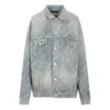 Jachetă din denim, croială largă „Indigo japonez deschis” 719319TNW553221
