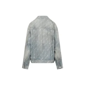 Jachetă din denim, croială largă „Indigo japonez deschis” 719319TNW553221