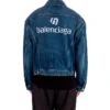 Jachetă din denim cu croială largă „Blue” 643398TJW214254