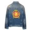Jachetă din denim cu emblemă pe spate „Blue” 697781TBP484455