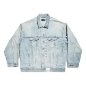 Jachetă din denim cu etichetă de mărime „Albastru” 767947TDW144016 Jachetă din denim cu etichetă de mărime „Albastru” 767947TDW144016