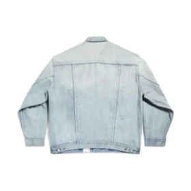 Jachetă din denim cu etichetă de mărime „Albastru” 767947TDW144016 Jachetă din denim cu etichetă de mărime „Albastru” 767947TDW144016