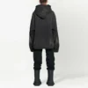 Jachetă din denim cu glugă și nasturi, cu efect decolorat „Black” 724653TNW541129