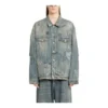 Jachetă din denim cu graffiti „Albastru deschis” 721708TOW664036