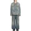 Jachetă din denim cu graffiti „Albastru deschis” 721708TOW664036