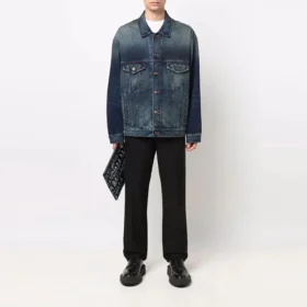 Jachetă din denim cu logo brodat „Albastru” 671889TJW754021 Jachetă din denim cu logo brodat „Albastru” 671889TJW754021