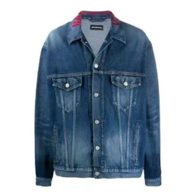 Jachetă din denim cu logo pe guler „Albastru” 571324TCW032340