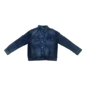 Jachetă din denim cu logo pe spate „Blue” 557351TBP484009 Jachetă din denim cu logo pe spate „Blue” 557351TBP484009