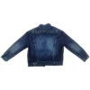 Jachetă din denim cu logo pe spate „Blue” 557351TBP484009