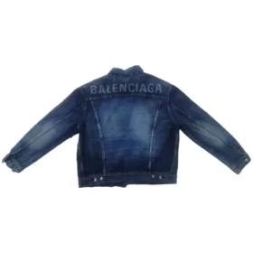 Jachetă din denim cu logo pe spate „Blue” 557351TBP484009 Jachetă din denim cu logo pe spate „Blue” 557351TBP484009