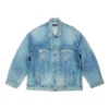 Jachetă din denim distrus „Blue” 727840TNW014268