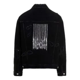Jachetă din denim distrus „Negru” 664329TBP471055 Jachetă din denim distrus „Negru” 664329TBP471055
