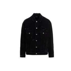 Jachetă din denim distrus „Negru” 664329TBP471055 Jachetă din denim distrus „Negru” 664329TBP471055