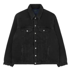 Jachetă din denim japonez căptușită „Black” 681689TIWA21440