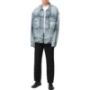 Jachetă din denim oversized cu decupaje și inele „Albastru” 697779TMW264437