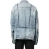 Jachetă din denim oversized cu decupaje și inele „Albastru” 697779TMW264437