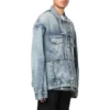 Jachetă din denim oversized cu decupaje și inele „Albastru” 697779TMW264437