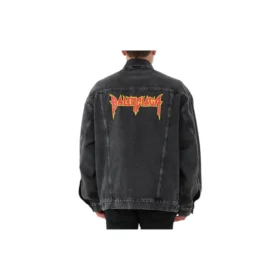 Jachetă din denim oversized Metallica „Washed Black Orange” 694504TBP471055