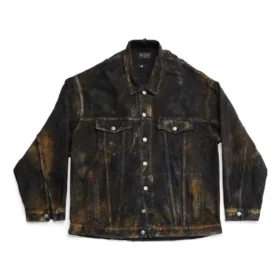 Jachetă din denim oversized „Negru” 748022TBP471363