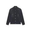 Jachetă din denim oversized „Washed Black White” 690198TBP479034