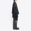 Jachetă din denim oversized „Washed Black White” 690198TBP479034