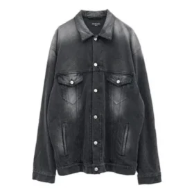 Jachetă din denim spălat, croială largă „Negru” 662772TKVG51000