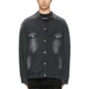 Jachetă din denim spălat, croială largă „Negru” 662772TKVG51000