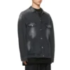 Jachetă din denim spălat, croială largă „Negru” 662772TKVG51000