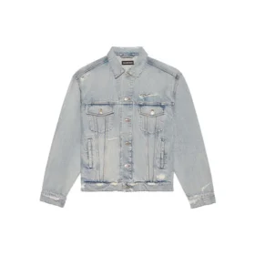 Jachetă din denim unisex FW21 cu logo, albastră 664329TBP488961