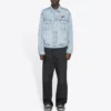 Jachetă din denim unisex FW21 cu logo, albastră 664329TBP488961