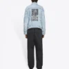 Jachetă din denim unisex FW21 cu logo, albastră 664329TBP488961