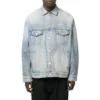 Jachetă din denim vintage 3B Sports, croială largă „Albastru deschis” 704299TJW798469