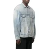 Jachetă din denim vintage 3B Sports, croială largă „Albastru deschis” 704299TJW798469