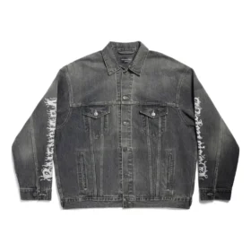 Jachetă DIY din metal, croială largă, „Black” 773804TBP473721