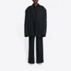 Jachetă mare din tricot retro Balenciaga FW21 pentru bărbați, negru 662388TAV041000