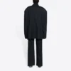 Jachetă mare din tricot retro Balenciaga FW21 pentru bărbați, negru 662388TAV041000
