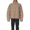 Jachetă matlasată BB Monogram „Beige Brown” 681885TML339378