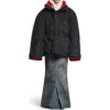 Jachetă parka cu înfășurare „Negru” 751715TNO191000