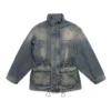 Jachetă parka „Light Blue” 750946TNW654036