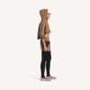 Jachetă scurtă techwear pentru femei, culoare camel